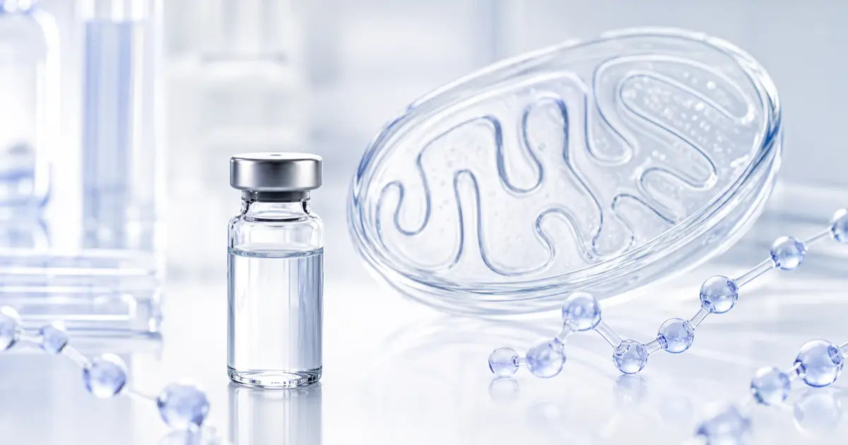 MOTS-c mitochondriales Peptid Forschungsüberblick als Laborvisual